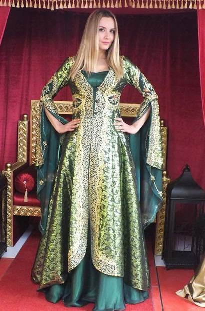Yesil Kina Gecesi Elbisesi Modelleri