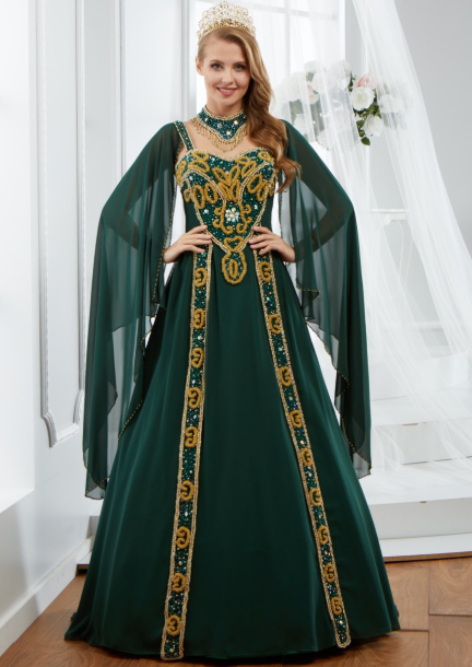 Altin Islemeli Yesil Bindalli Modelleri