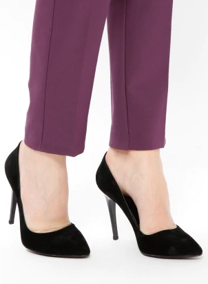 Stiletto Suet Topuklu Ayakkabi