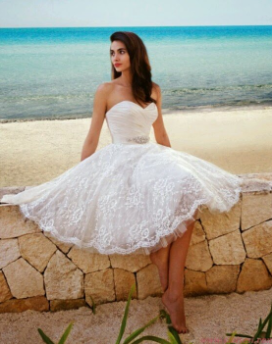 Kısa Nikah Elbise Modelleri