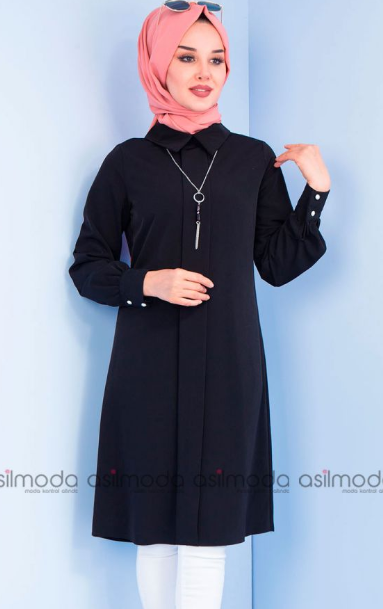Tesettür Gizli Düğmeli Tunik Modelleri