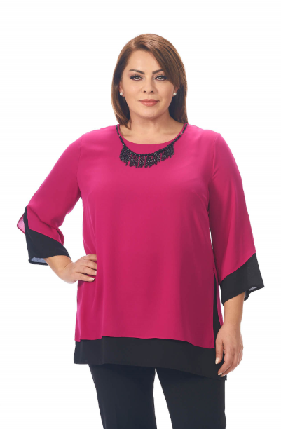 Buyuk Beden Sifon Tunik Modelleri