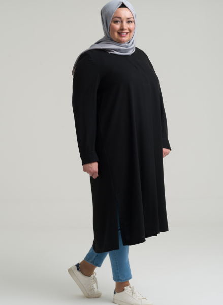 Buyuk Beden Tesettur Icin Tunik Modelleri