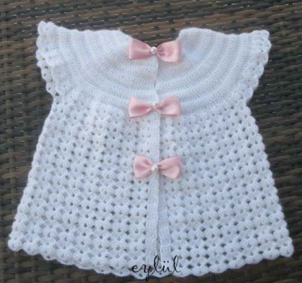 Tig Isi Bebek Yelek Ornegi Aktif Moda Crochet Baby Clothes Crochet Baby Dress Crochet Baby