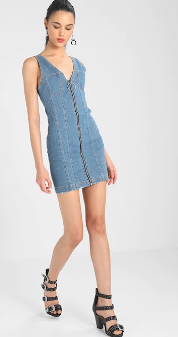 Denim kot elbise 2019 Modelleri