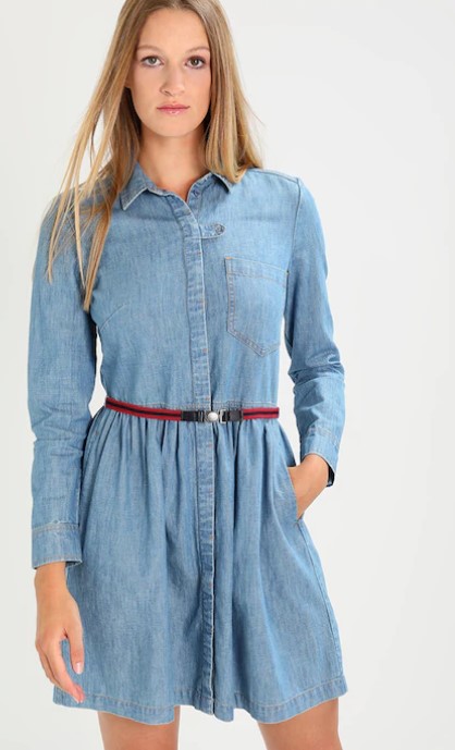 Denim kot elbise modeli