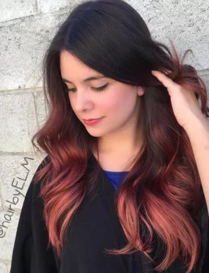 Siyah Kizil Ombre Modelleri