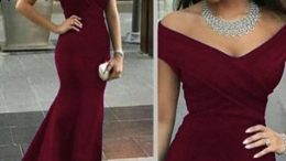 Bordo Abiye Modelleri 2020