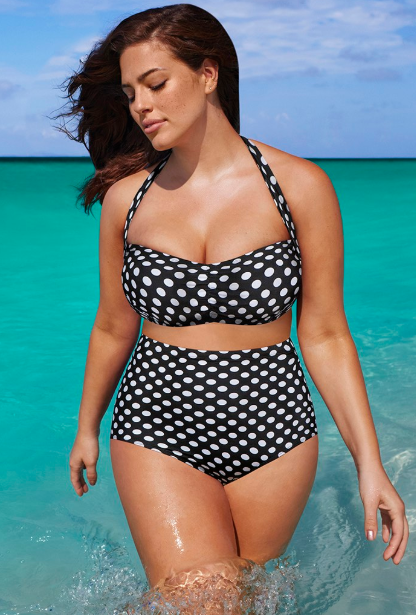 Puantiyeli Büyük Beden Bikini Modelleri