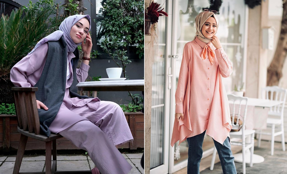 Renkli Tesettür Tunik Modelleri 2020