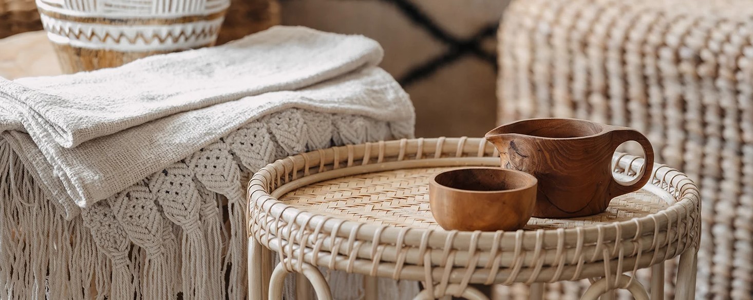 Bambu Sepetten Sehpa Modelleri