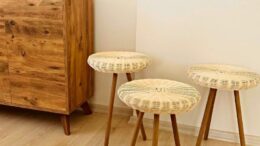 Bambu Sepetten Sehpa Modelleri