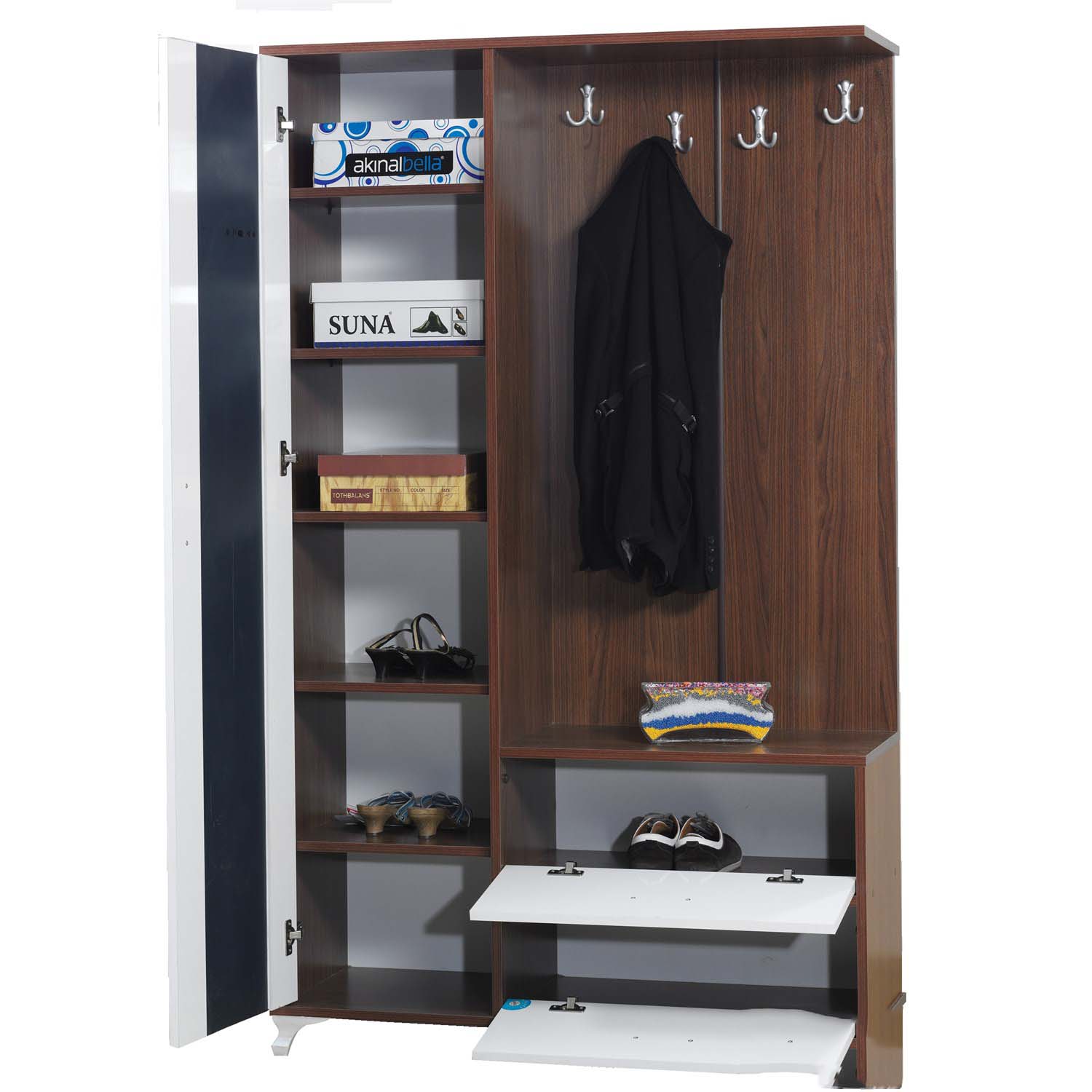 Ayakkabılıklı vestiyer modeli