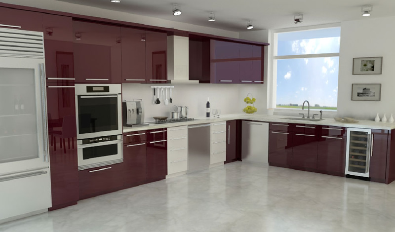 bordo mutfak dolapları modelleri