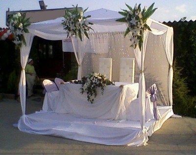 çardak altında nikah masası süsleme modelleri