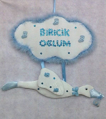 erkek bebek odası kapı süsleri