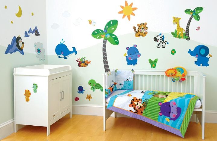 erkek bebek odası sticker